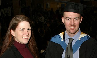 Michael and Sian at Michael's graduation