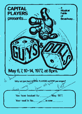 Guys and Dolls programme cover