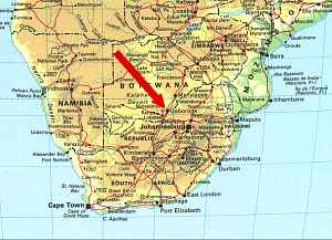 map showing Gaborone