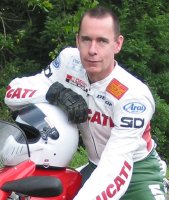 Jan with his motorbike
