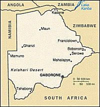 Map of Botswana